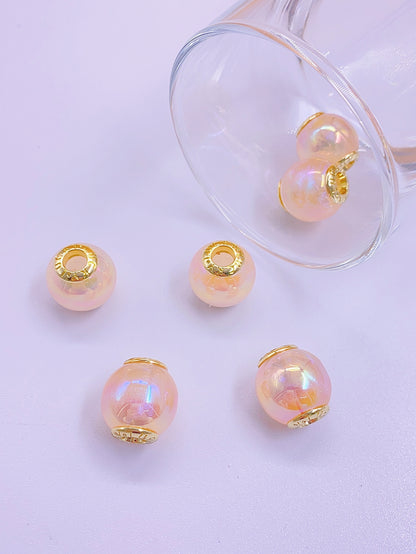 High-grade large hole merman bead alloy hole paste star shell jewelry accessories Earring Pendant diy straight hole accessories pearl