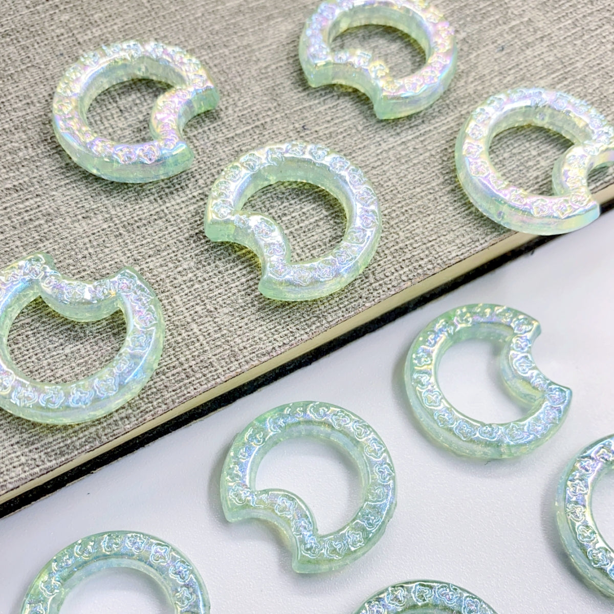 New Mermaids shaped pattern moon straight hole handmade beading diy jewelry accessories beading