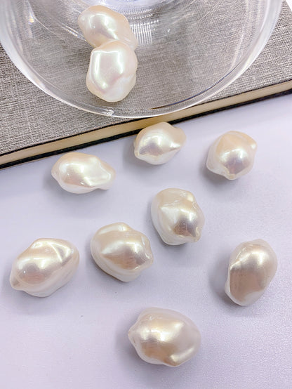New abs imitation pearl Mabel series DIY jewelry accessories clothing jewelry special-shaped straight hole pearl