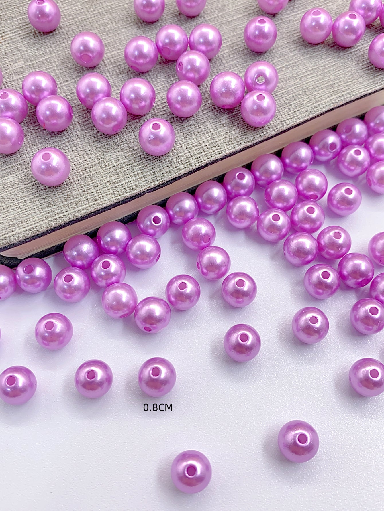 New color pearl ABS imitation pearl loose beads perforated pearl diy jewelry accessories hand beaded