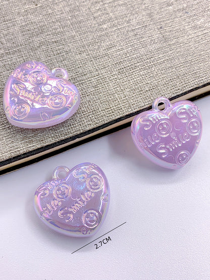 Mermaid pearl heart hanging diy jewelry pearl small fresh clothing accessories earrings pendant 3 pieces