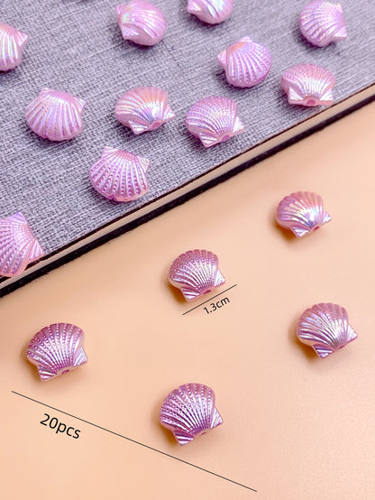 abs imitation pearl shaped straight hole confetti shell loose pearl Japanese earrings material diy jewelry accessories pearl