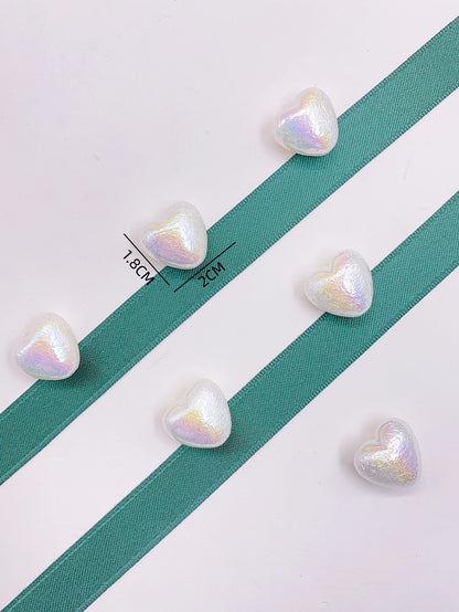 New fashion bright color wrinkles love straight hole pearl diy jewelry clothing string accessories beading material loose beads