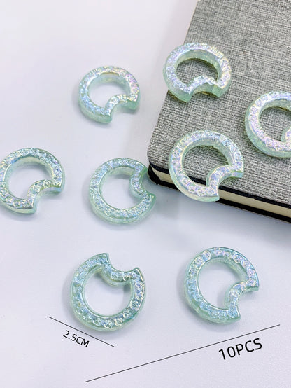 New Mermaids shaped pattern moon straight hole handmade beading diy jewelry accessories beading