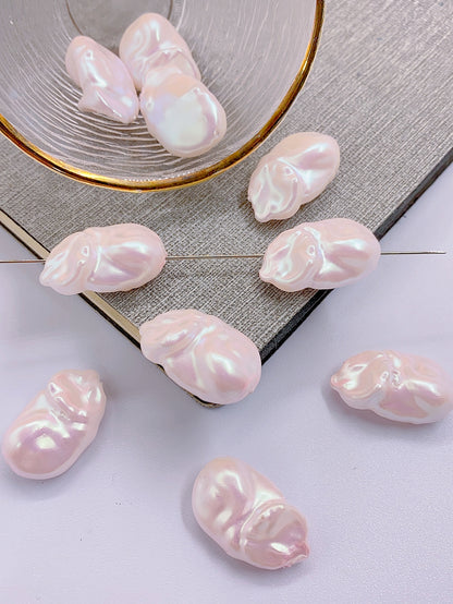 ABS imitation pearl Mabel plated color abnormity straight hole beaded diy necklace bracelet accessories loose bead material