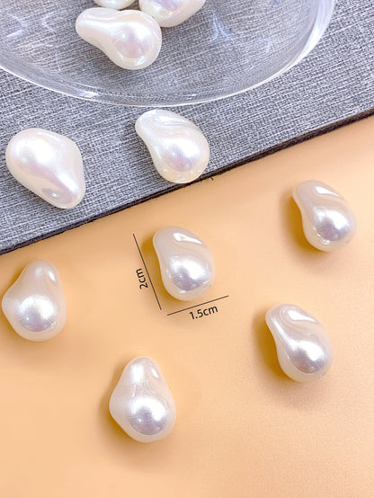 ABS imitation pearl high profile straight hole hand-beaded diy clothing accessories accessories accessories material beads