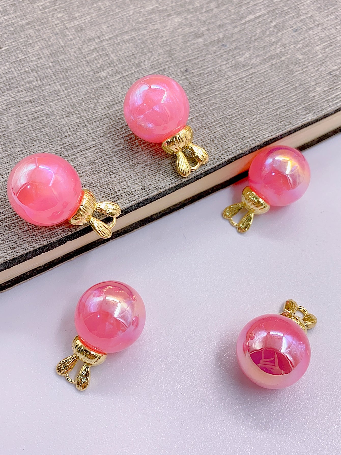 Fashion abs imitation pearl high-grade round bead hanging rabbit style diy cute personality accessories