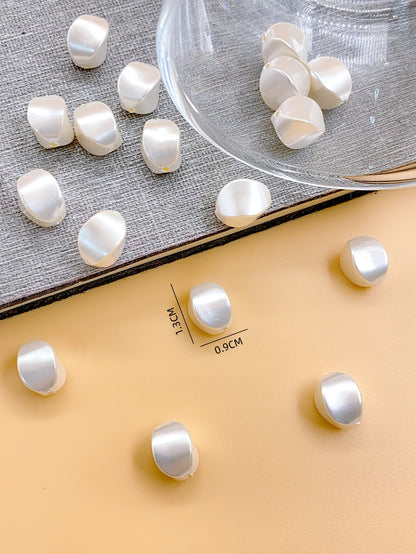 New imitation shell shaped series straight hole handmade beaded diy jewelry accessories accessories pearl