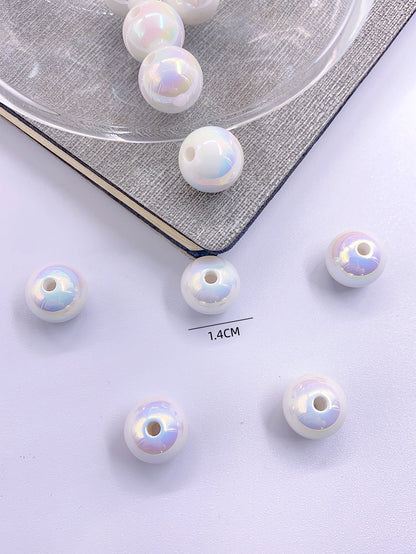 New high-end round beads multicoloured straight hole diy beaded jewelry accessories Pearl clothing accessories