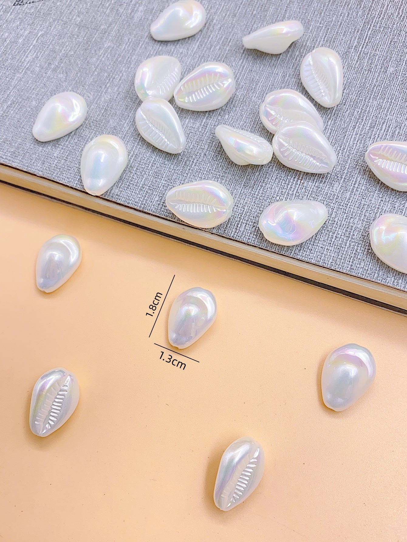 New Mabel series ABS imitation pearl straight hole shell handmade beaded material accessory pearl